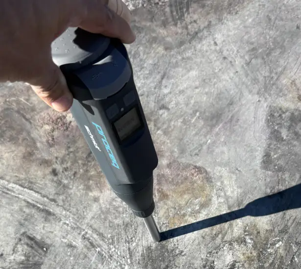 SCHMIDT HAMMER TESTING OF EXISTING CONCRETE SLABS – FIRE DAMAGED